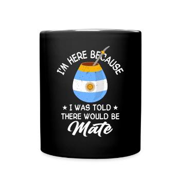 Drapeau de l’Argentine Thé yerba maté argentin - Mug uni - noir - Devant
