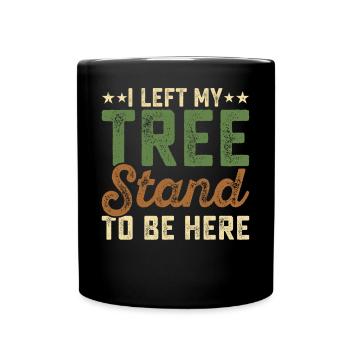 J’ai quitté mon arbre pour être ici - Mug uni - noir - Devant