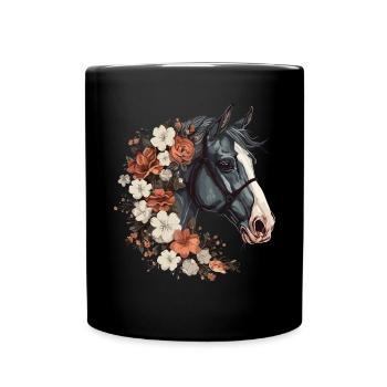 Cavalier Cheval Portrait Western Cowboy - Mug uni - noir - Devant
