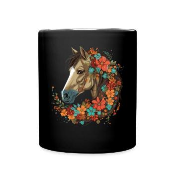 Cavalier Cheval Portrait Western Cowboy - Mug uni - noir - Devant