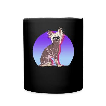 Chinesischer Schopfhund Chinese Cresteds Geschenk - Tasse einfarbig - Schwarz - Vorne