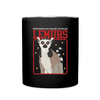 Lémurien Lémuriens à queue annelée Lémuriens à queue annelée Cadeau - Mug uni - noir - Devant