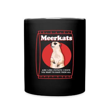 Suricate cool | Drôle de cadeau suricate - Mug uni - noir - Devant
