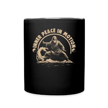 Tai Chi Design Inner Peace in Motion Taijiquan - Tasse einfarbig - Schwarz - Vorne