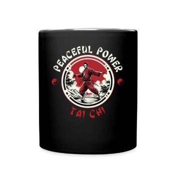 Tai Chi Taijiquan Peaceful Power Tai Chi Chuan - Tasse einfarbig - Schwarz - Vorne