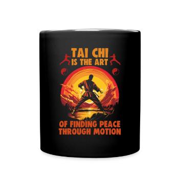 Le Tai Chi est l’art de trouver la paix Le Taijiquan - Mug uni - noir - Devant