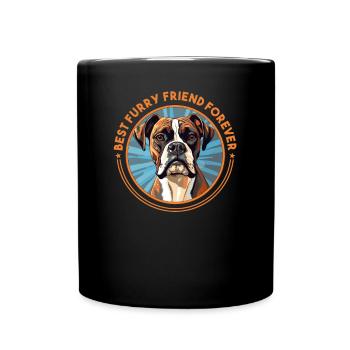 Boxer-Hunderasse Hundehalter lustige Sprüche - Tasse einfarbig - Schwarz - Vorne