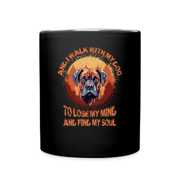 Boxer chien race chien propriétaire dictons drôles - Mug uni - noir - Devant
