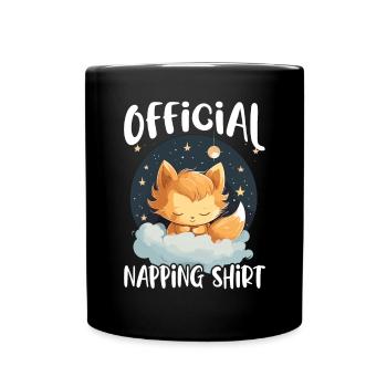 Sleeping Fox Sleepyhead Napping Sleep Fox Lover - Full Colour Mug - black - Front