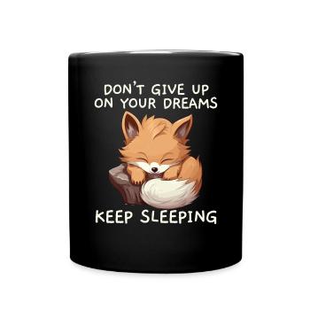 Sleeping Fox Sleepyhead Napping Sleep Fox Lover - Full Colour Mug - black - Front