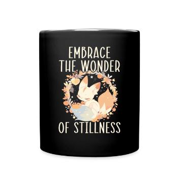 Sleeping Fox Sleepyhead Napping Sleep Fox Lover - Full Colour Mug - black - Front
