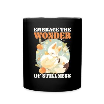 Sleeping Fox Sleepyhead Napping Sleep Fox Lover - Full Colour Mug - black - Front