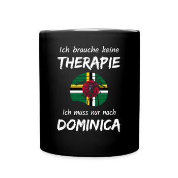 Dominica Karibik Insel Urlaub Idee - Tasse einfarbig - Schwarz - Vorne