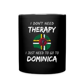 Dominica Karibik Insel Urlaub Idee - Tasse einfarbig - Schwarz - Vorne