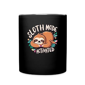 Mode paresseux activé Paresseux drôle - Mug uni - noir - Devant