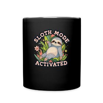 Mode paresseux activé Paresseux drôle - Mug uni - noir - Devant
