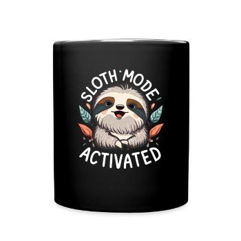 Mode paresseux activé Paresseux drôle - Mug uni - noir - Devant
