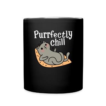Purrfectly Chill Chat Disant Chat - Mug uni - noir - Devant