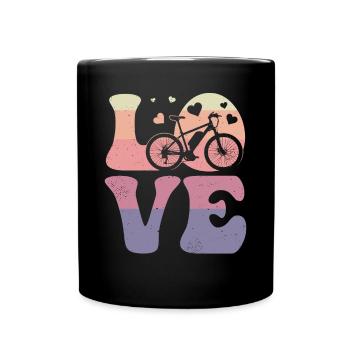 E-Bike Elektronisches Fahrrad LOVE - Tasse einfarbig - Schwarz - Vorne
