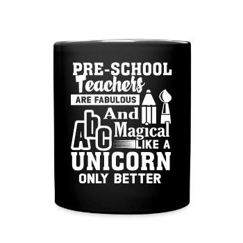 Preschool Teacher Preschool Teacher Magical - Full Colour Mug - black - Front