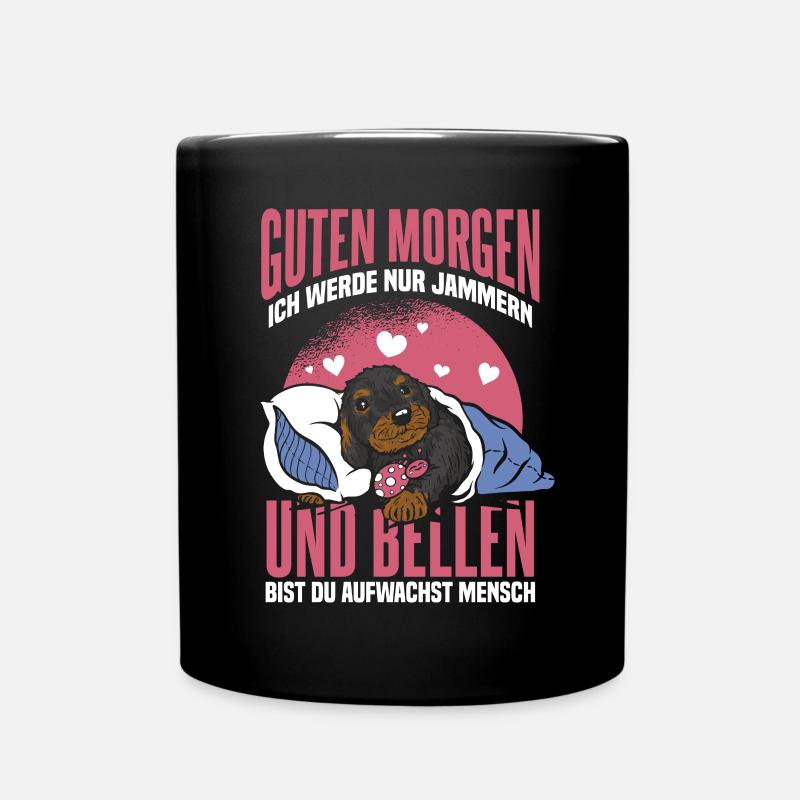 Dackel - Tasse einfarbig - Schwarz