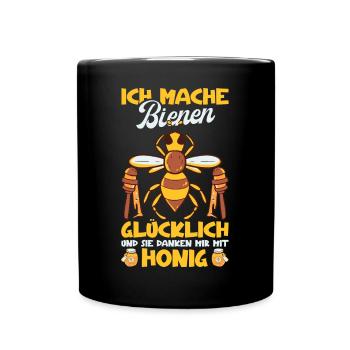 Bienenzüchter Bienenstamm Honigbiene Biene - Tasse einfarbig - Schwarz - Vorne