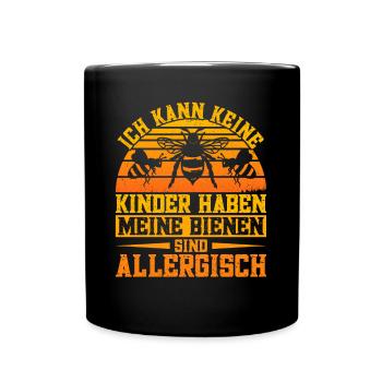 Bienenliebhaber Bienenstock Bienenzüchter - Tasse einfarbig - Schwarz - Vorne