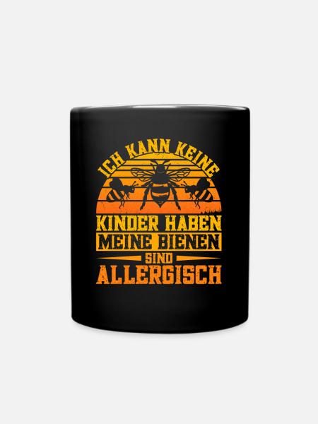 Bienenliebhaber Bienenstock Bienenzüchter - Tasse einfarbig - Schwarz