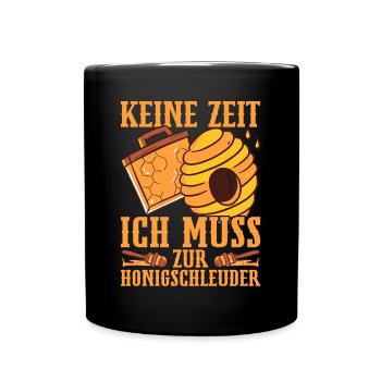 Imkereibedarf Bienenzüchter Bienenstock Biene - Tasse einfarbig - Schwarz - Vorne