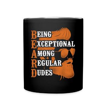 Beard Lover Bearded Man Ginger - Tasse einfarbig - Schwarz - Vorne