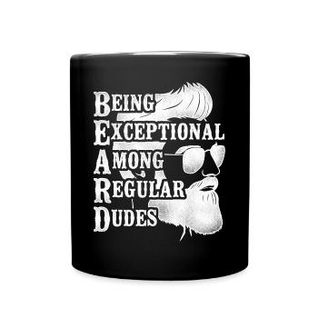 Amant de barbe Homme barbu Être - Mug uni - noir - Devant