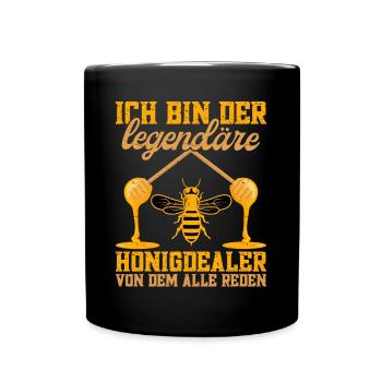Bienenzüchter Bienenstock Imkereibedarf Imker - Tasse einfarbig - Schwarz - Vorne