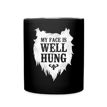 Amant barbe Homme barbu Mon visage est - Mug uni - noir - Devant