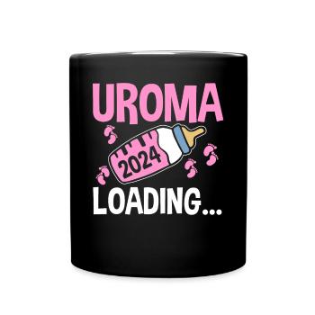 Urgroßmutter 2024 Uroma - Tasse einfarbig - Schwarz - Vorne