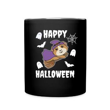Cochon d’Inde Joyeux Halloween Sorcière Enfants Sorcières - Mug uni - noir - Devant