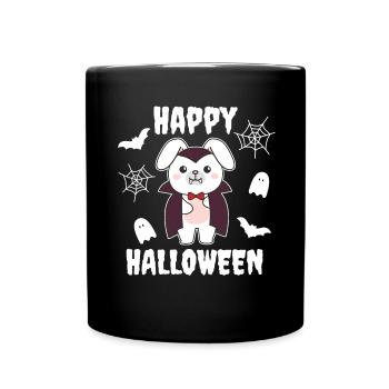 Bunny Happy Halloween Cute Vampire Costume - Full Colour Mug - black - Front