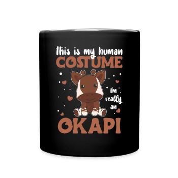 this is my human costume I'm really an okapi - Tasse einfarbig - Schwarz - Vorne