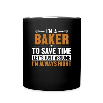 boulanger Supposons que j’aie raison Chef pâtissier Hobby Baker - Mug uni - noir - Devant