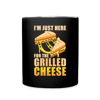 Grillkäse Nur Hier Für Den Gegrillten Käse - Tasse einfarbig - Schwarz - Vorne