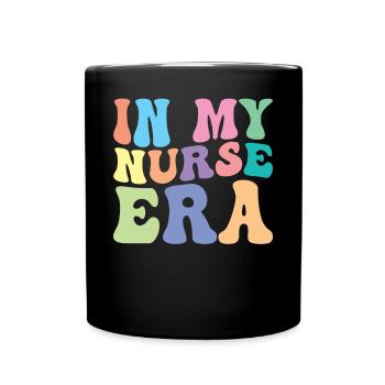 Krankenschwester Retro Groovy In Meiner - Tasse einfarbig - Schwarz - Vorne