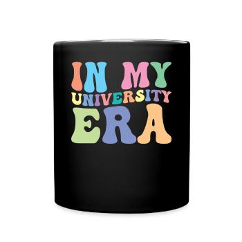 University Retro Groovy Student - Full Colour Mug - black - Front