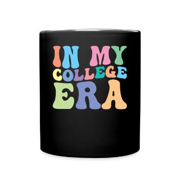 College Retro Groovy Student - Full Colour Mug - black - Front