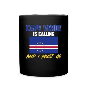Cape Verde flag Cabo Verde flag - Full Colour Mug - black - Front