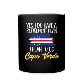 Cape Verde flag Cabo Verde flag - Full Colour Mug - black - Front
