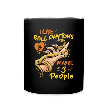 Reptile Collector Boa Serpent Snake Lover Ball - Full Colour Mug - black - Front