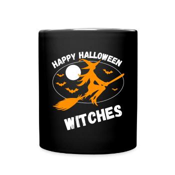 Happy Halloween Witches - Full Colour Mug - black - Front