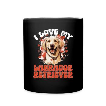 Labrador Dog Breed - I Love my Labrador Retriever - Tasse einfarbig - Schwarz - Vorne