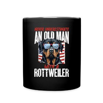 Rottweiler Rottie Dog Breed - Never Underestimate - Full Colour Mug - black - Front