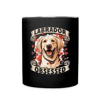 Labrador Dog Breed Pet - Labrador Obsessed - Tasse einfarbig - Schwarz - Vorne