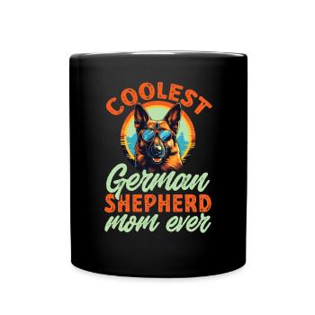 Dog Breed Coolest German Shepherd Mom Ever - Full Colour Mug - black - Front